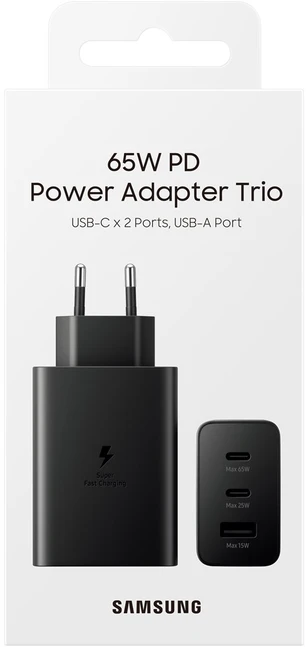 Samsung 65w maitinimo adapterio trio, juodas