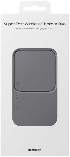 Samsung bevielis įkroviklis duo (be kelioninio adapterio), juodas
