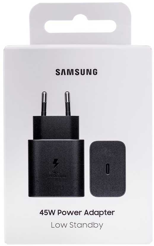 „Samsung“ įprastas 45 W maitinimo adapteris (tik TA, be laido), juodas