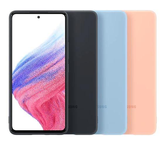 Dėklas Samsung Galaxy A53 5G silikoninis dangtelis Juodas Juodas