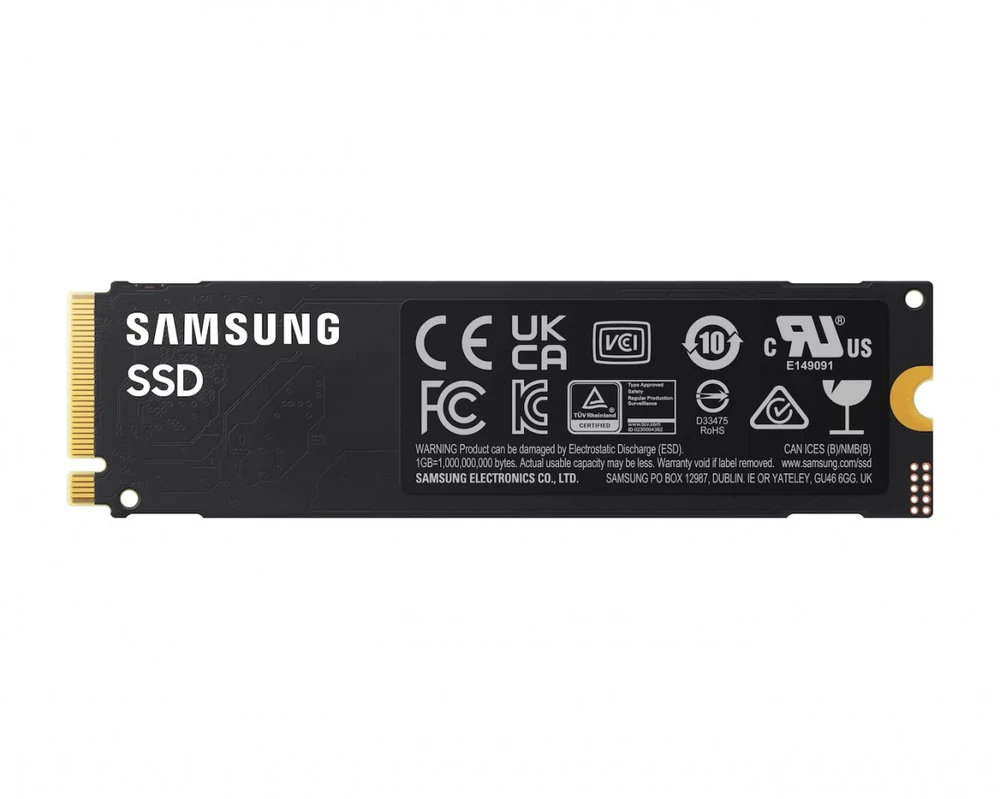 Samsung SSD | 990 | 1000 GB | SSD form factor M.2 2280 | Solid-state drive sąsaja PCIe 4.0 x4, NVMe 2.0 | Skaitymo greitis 7150 MB/s | Rašymo greitis 6450 MB/s