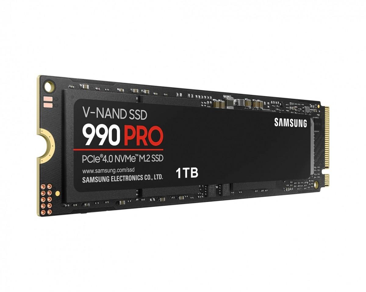 Kietasis vidinis diskas Samsung 990 PRO 1000 GB, SSD form factor M.2 2280, SSD sąsaja PCIe Gen4x4, Rašymo greitis 6900 MB/s, Skaitymo greitis 7450 MB/s