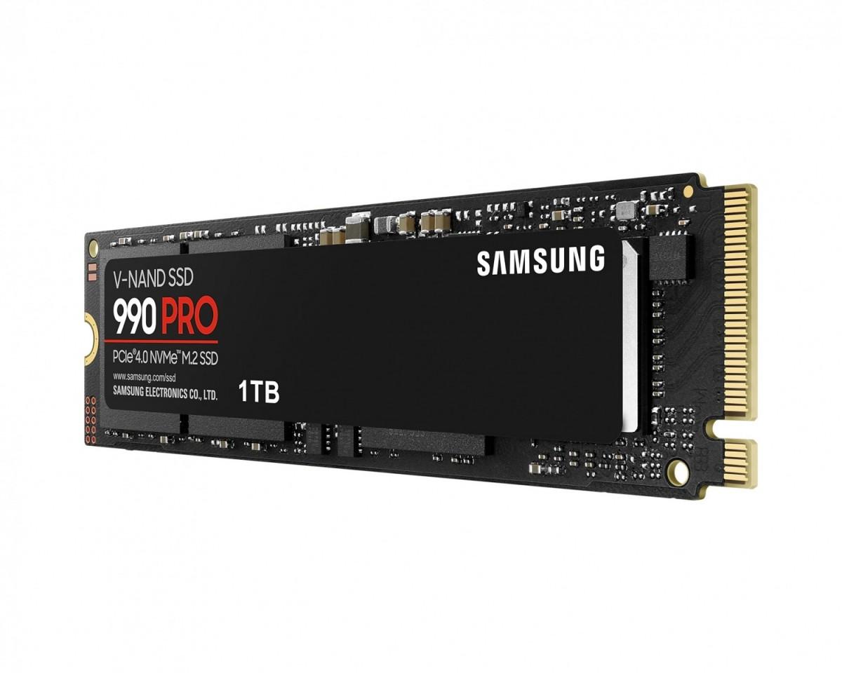 Kietasis vidinis diskas Samsung 990 PRO 1000 GB, SSD form factor M.2 2280, SSD sąsaja PCIe Gen4x4, Rašymo greitis 6900 MB/s, Skaitymo greitis 7450 MB/s