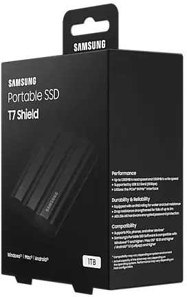Išorinis kietasis diskas SSD SAMSUNG T7/1TB/USB 3.2/Rašymo greitis 1000 MBytes/sec/Skaitymo greitis 1050 MBytes/sec/MU-PE1T0S/EU