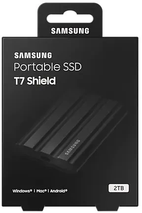 Kietasis diskas Samsung Dysk ssd t7 shield 2tb usb 3.2, juoda