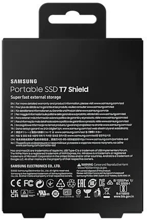 Kietasis diskas Samsung Dysk ssd t7 shield 2tb usb 3.2, juoda