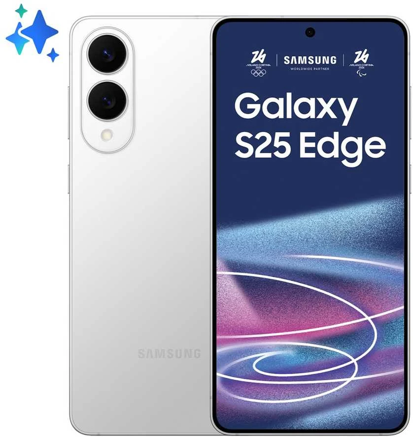 Išmanusis telefonas Samsung Galaxy S25 Edge S937 5G Dual Sim 12GB RAM 256GB – Titanium Sidabrinis