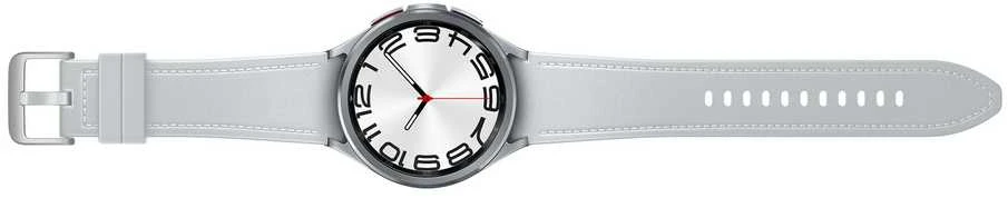 Išmanusis laikrodis Samsung Galaxy Watch 6 Classic, 47 mm, Sidabro spalvos korpusas su pilkos spalvos dirželiu