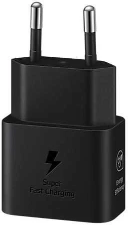 „Samsung“ maitinimo adapteris 25 W USB-C greito įkrovimo įkroviklis (be laido), juodas