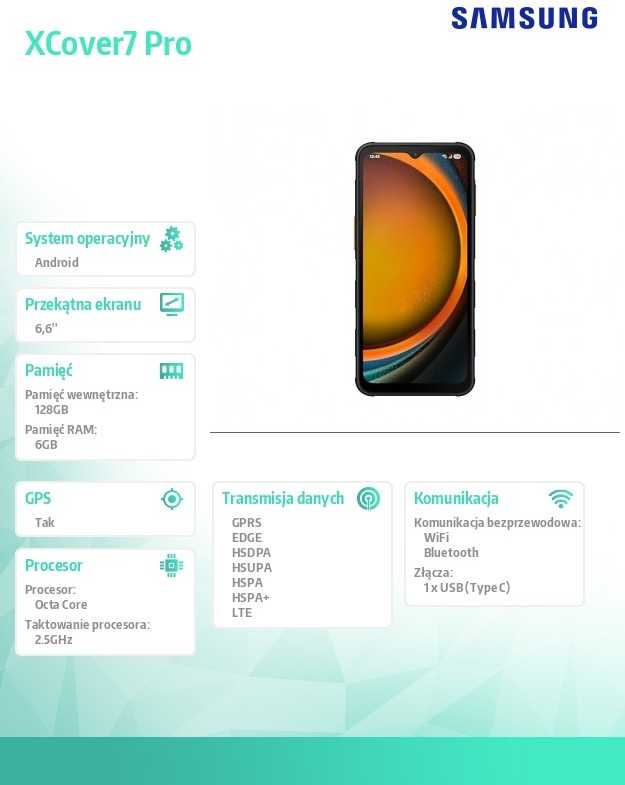 SAMSUNG Galaxy XCover7 Pro 5G 6/128GB Black
