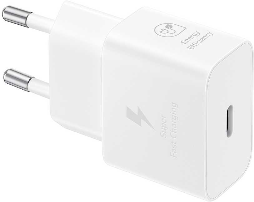 Samsung maitinimo adapteris 25W USB-C greito įkrovimo įkroviklis (be laido) baltas