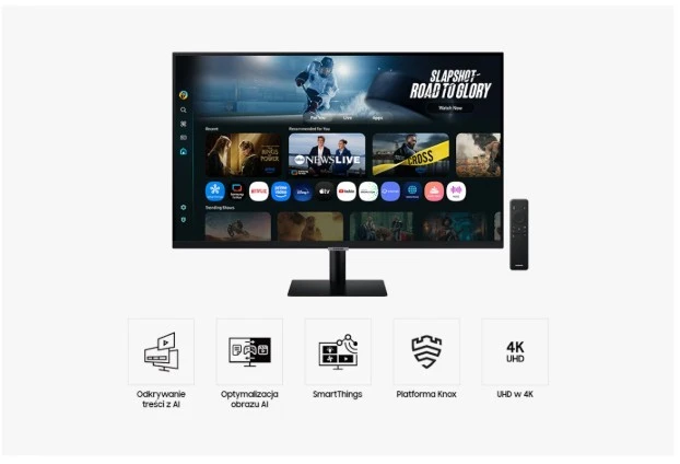 Monitorius Samsung | LS32FM700UUXDU | 32 " | VA | 16:9 | 60 Hz | 4 ms | 3840 x 2160 pikselių | 300 cd/m² | HDMI jungtys quantity 2 | Juodas