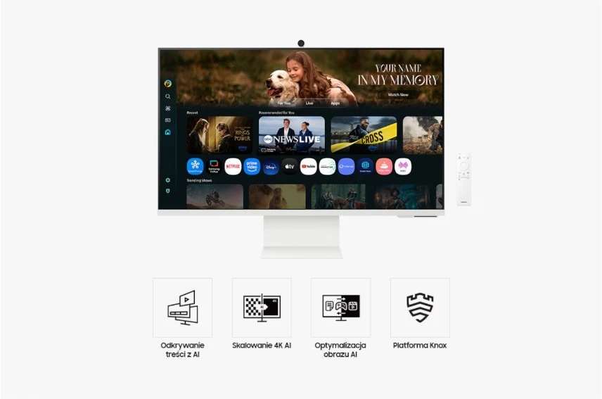 Monitorius Samsung | LS32FM801UUXDU | 32 " | VA | 16:9 | 60 Hz | 4 ms | 3840 x 2160 pikselių | 400 cd/m² | HDMI jungtys quantity 1 | Baltas