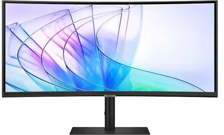 Monitorius Samsung ViewFinity S6 S65VC QHD LS34C652VAUXEN/Curved/Ultra WQHD/21:9/350 cd/㎡/USB Type-C/Adaptive image/100 Hz refresh rate