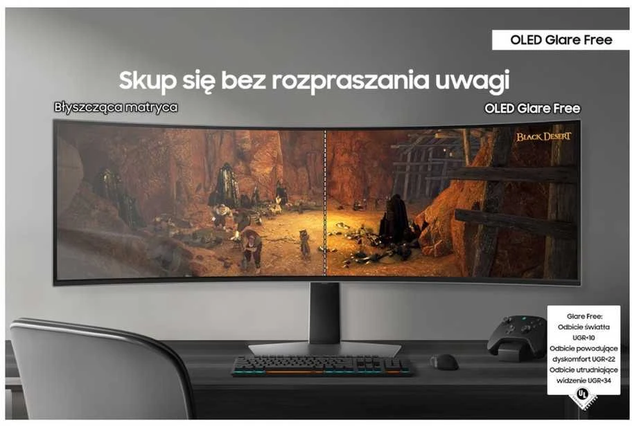 Monitorius Samsung | LS49DG934SUXEN Odyssey G9 G93SD | 49 " | OLED | DQHD | 32:9 | 240 Hz | 0.03 ms | 5120 x 1440 pikselių | 250 cd/m² | HDMI jungtys quantity 1 | Sidabrinis