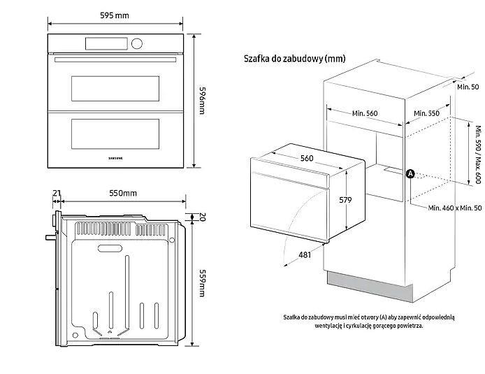 Įmontuojama orkaitė Samsung NV7B41205AK