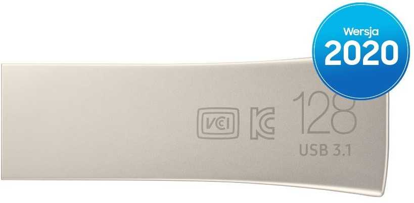 Samsung „Pendrive Bar Plus“ USB3.1 128 GB, šampano spalvos, sidabrinė