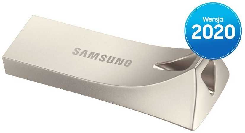 USB laikmena Samsung BAR Plus, 256 GB, Sidabrinės spalvos