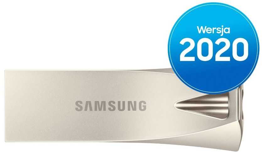 USB laikmena Samsung BAR Plus, 64 GB, Sidabrinės spalvos