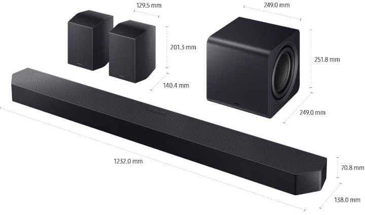 Namų kino sistema Samsung HW-Q990F 11.1.4 Dolby Atmos Soundbar