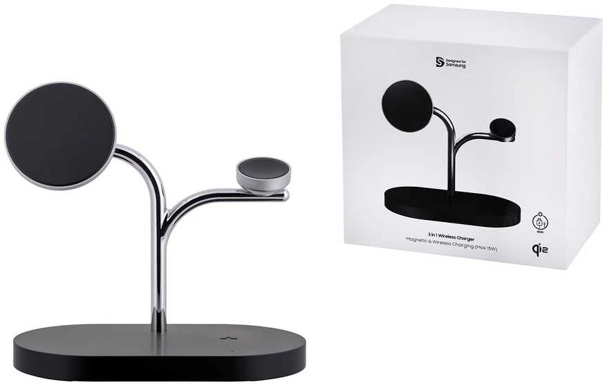 PWU024WIABW Samsung Wireless Charger (3-in-1), Juodas