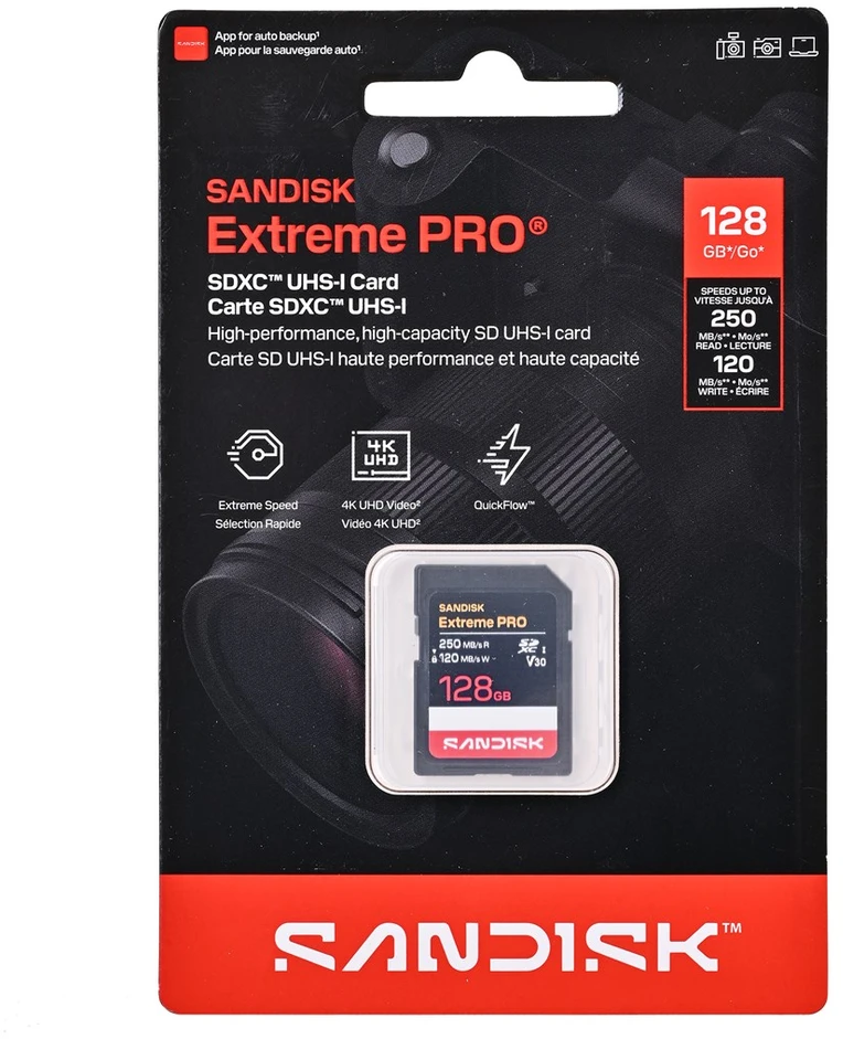 Atminties kortelė SanDisk Extreme PRO SD UHS-I 128 GB SDXC