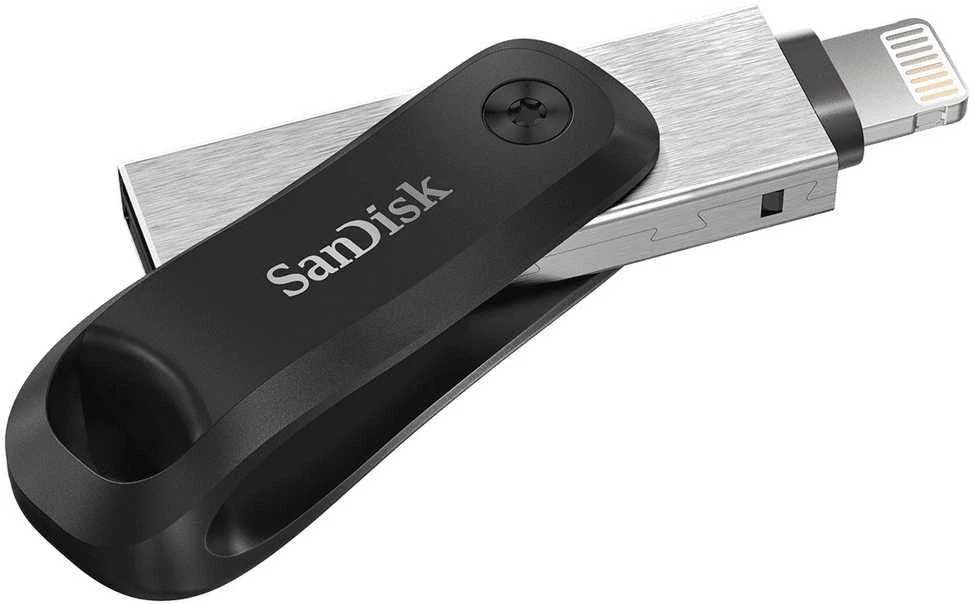 „SanDisk iXpand Flash Drive Go“ 64 GB – USB3.0 + „Lightning“ – skirti „iPhone“ ir „iPad“, EAN: 619659169381