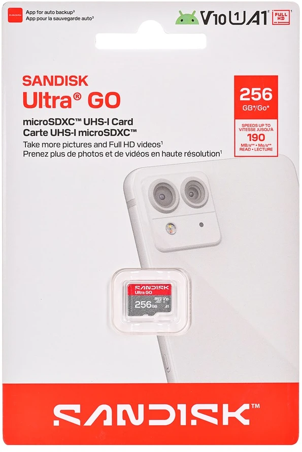 Atminties kortelė SanDisk Ultra GO 256 GB microSDXC UHS-I