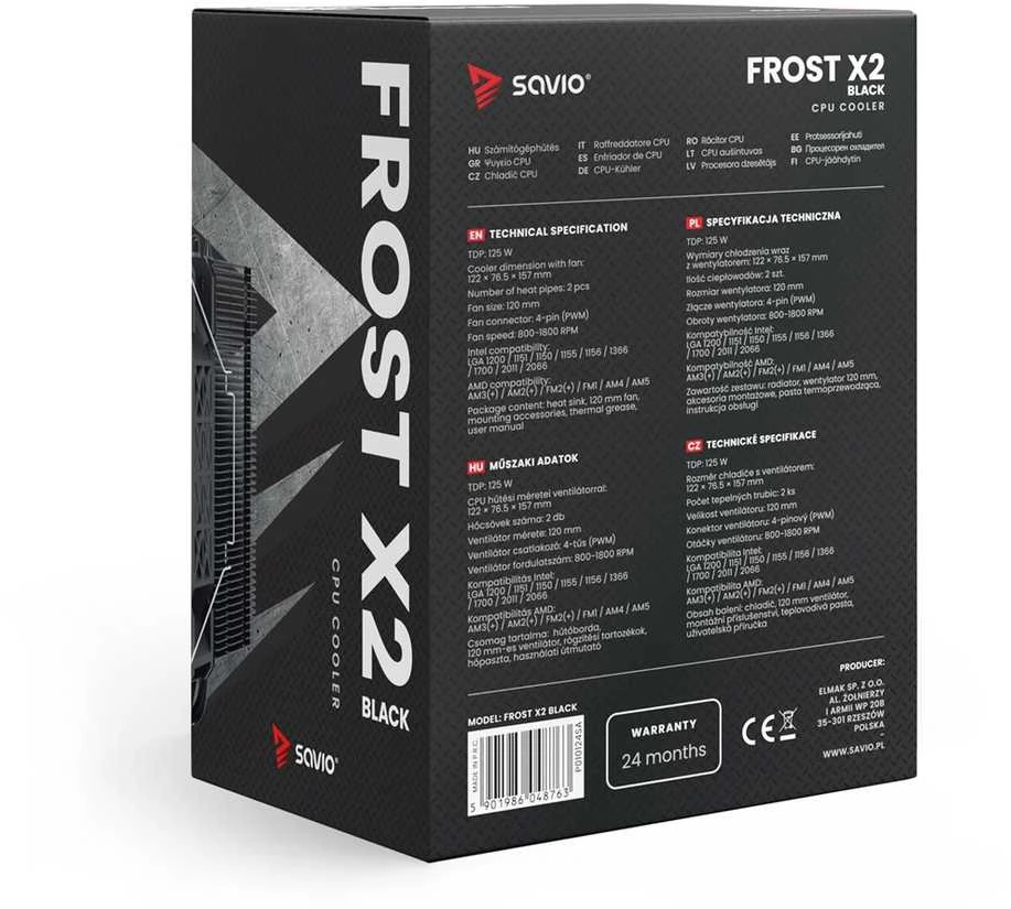 Savio procesoriaus aušinimas „Frost Juodas“ x2