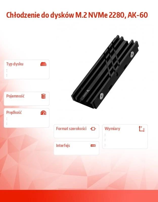 M.2 SSD Aušintuvas - SAVIO AK-60 NVME 2280 Juodas