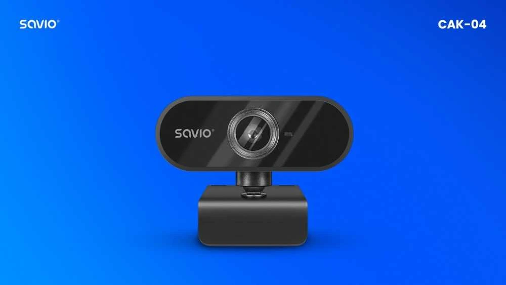 Savio CAK-04 webcam 720 MP 1280 x 720 pikselių USB Juodas