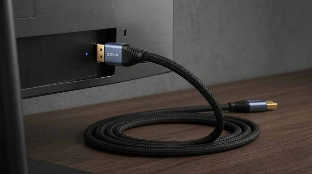 Savio CL-210 DisplayPort cable 2 m Juodas