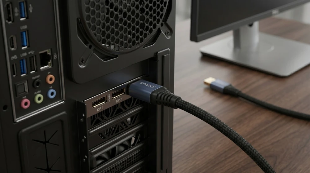 Savio CL-209 DisplayPort cable 1 m Juodas