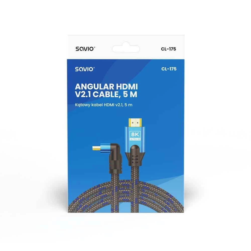 Savio CL-175 HDMI 2.1 laidas pakuotėje