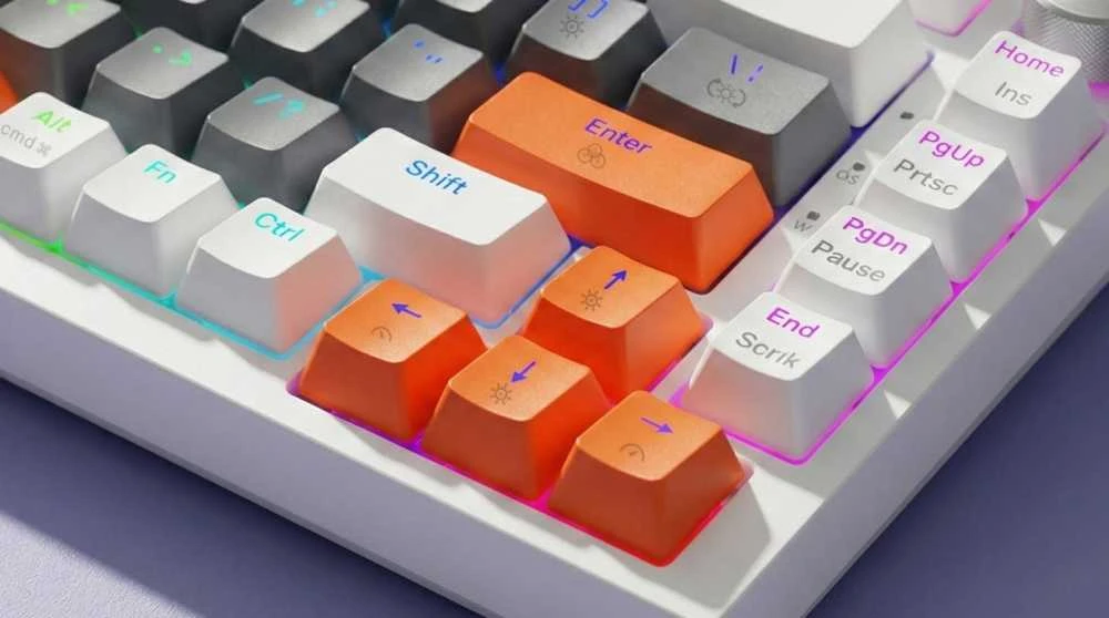 Savio ASTRAL Baltas JADE 3 COLOURS klaviatūra Gaming USB QWERTY US International