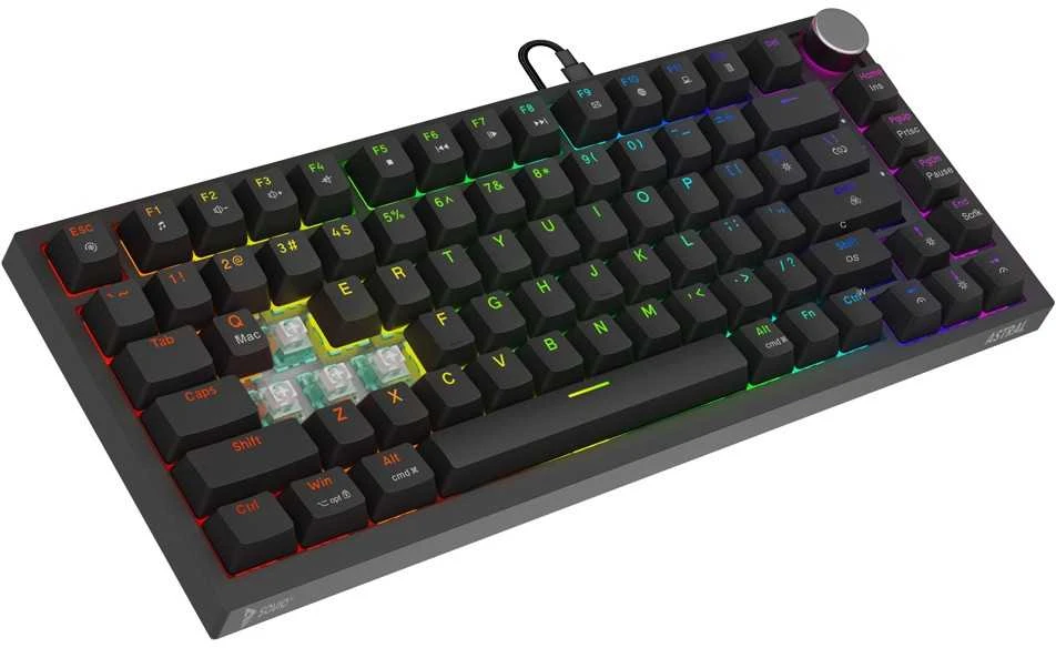 Savio Klaviatūra magnetyczna astral juodas outemu baltas jade magnetic rgb