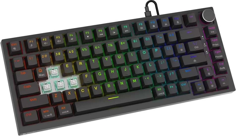 Savio Klaviatūra magnetyczna astral juodas outemu baltas jade magnetic rgb