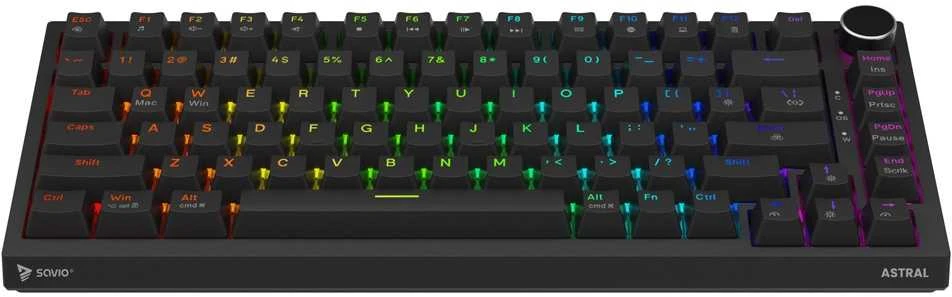 Savio Klaviatūra magnetyczna astral juodas outemu baltas jade magnetic rgb