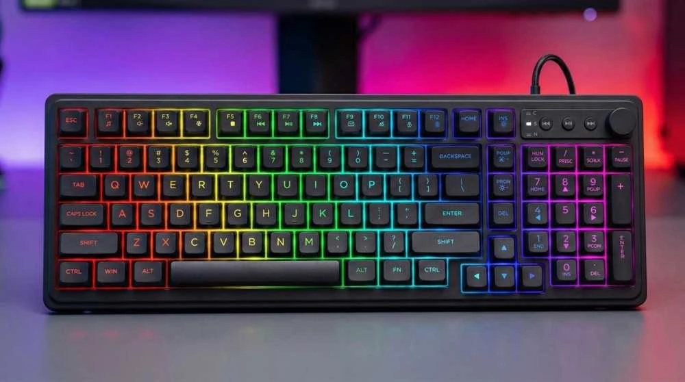Savio klaviatūra membraninė rgb galaxis