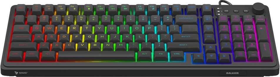 Savio Galaxis klaviatūra Gaming USB QWERTY US English Juodas