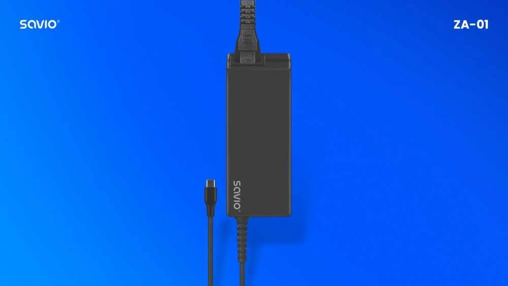 Savio ZA-01 mobile device charger Netbook, Nešiojamas kompiuteris, Išmanusis telefonas, Telephone Juodas AC Indoor