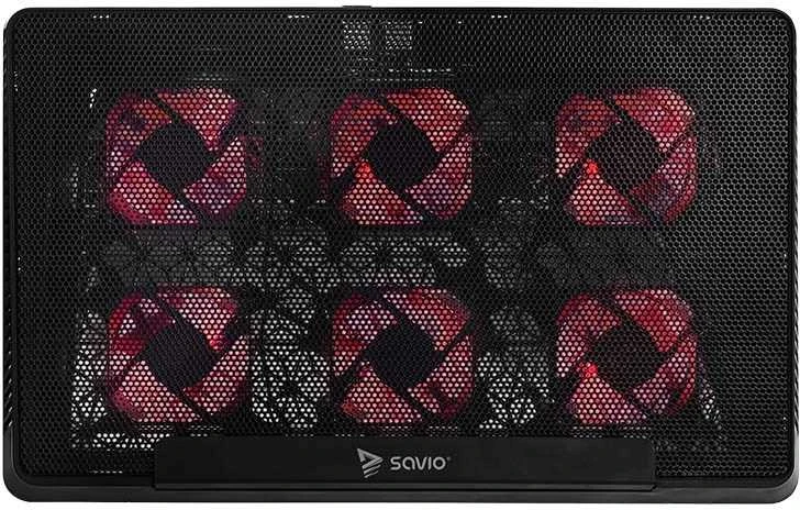 Nešiojamas kompiuteris cooling pad, 6 backlit fans, 2000 RPM, SAVIO COS-01