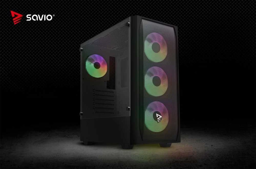 Savio Noctis Flow RGB Cube Juodas