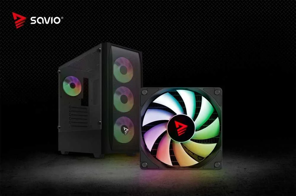 Savio Noctis Flow RGB Cube Juodas