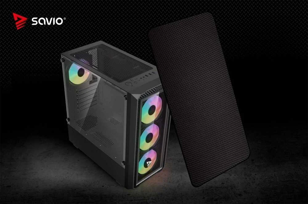 Savio Noctis Glass RGB Cube Juodas