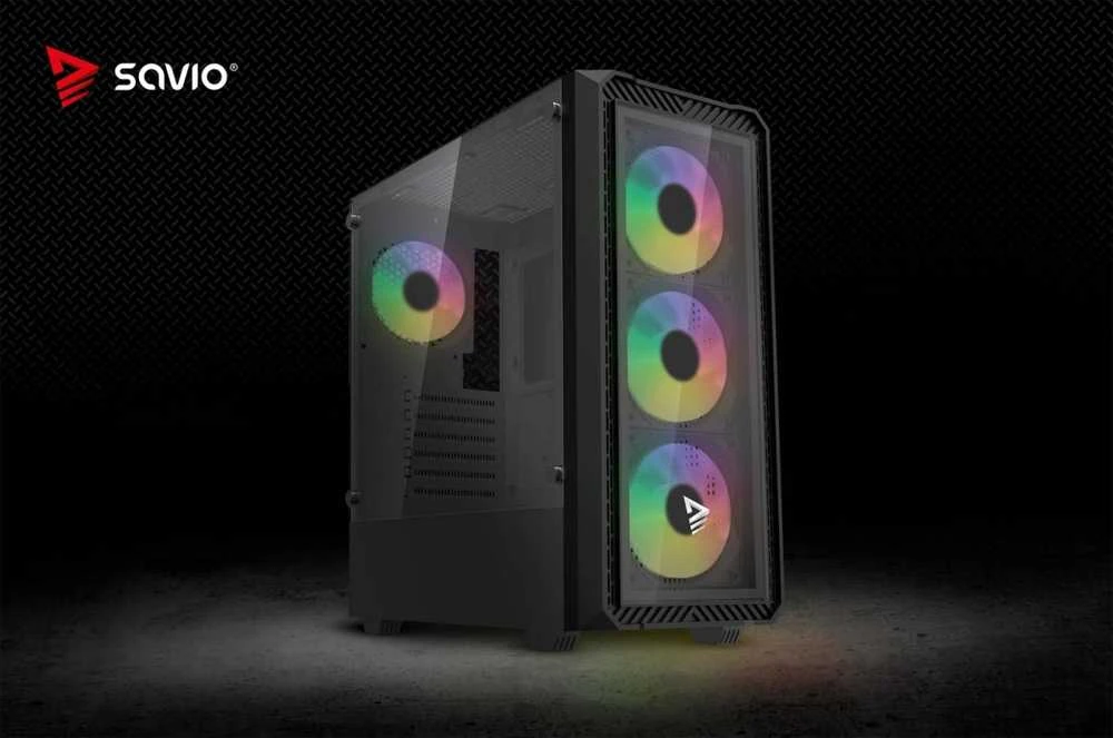 Savio Noctis Glass RGB Cube Juodas