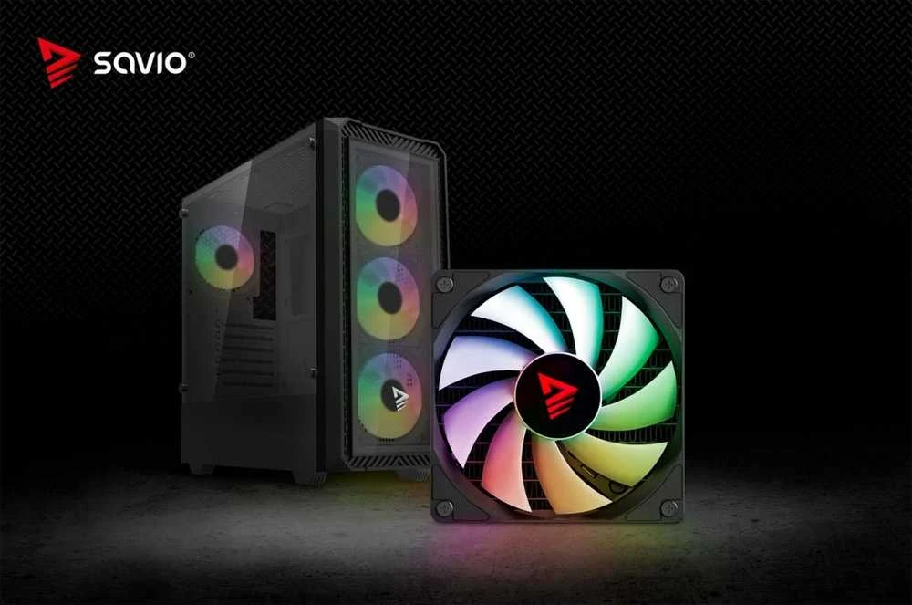 Savio Noctis Glass RGB Cube Juodas