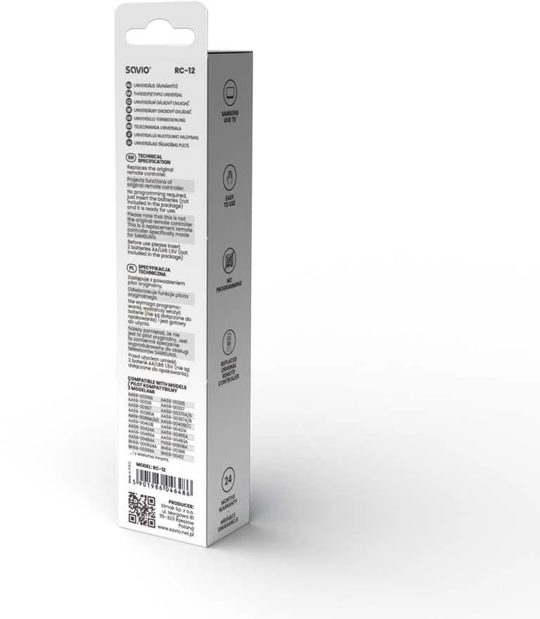 „Savio“ universalus nuotolinio valdymo pultas, skirtas „Samsung“ RC televizoriams