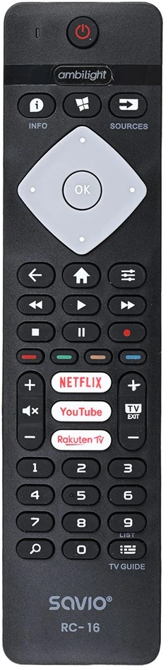 Savio universalus nuotolinio valdymo pultelis/pakeitimas Philips TV, SMART TV, RC-16