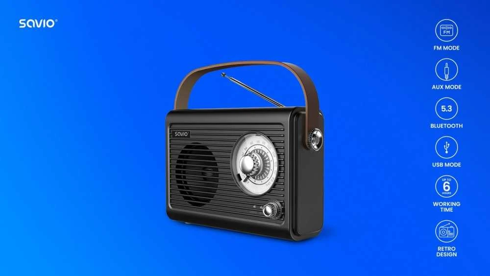 Savio RS-01 radio Portable Juodas